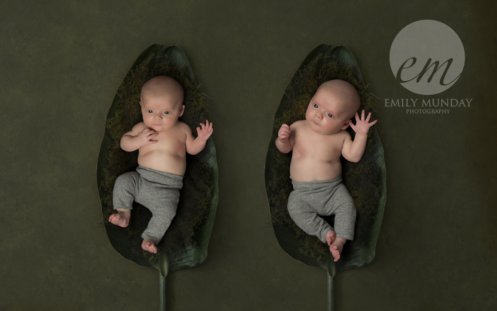 twins emily munday monday photos photography photographer plymouth devon cornwall newborn studio posed 