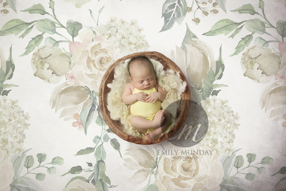 floral yellow girl newborn photos photoshoot plymouth devon baby emily munday monday photography photographer