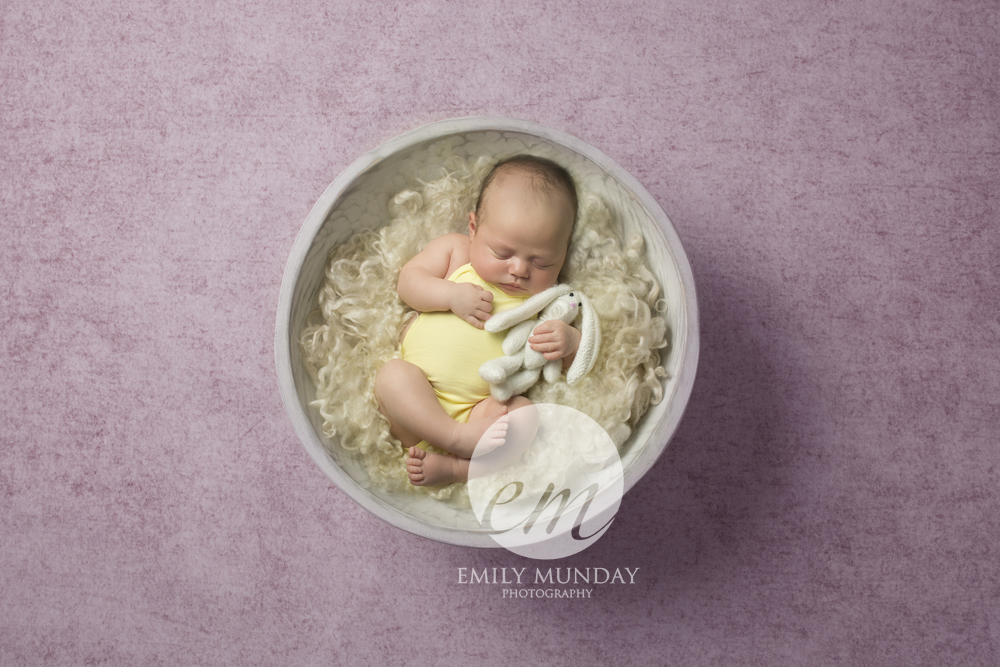 rabbit curls yellow purple newborn photos photoshoot plymouth devon baby emily munday monday photography photographer