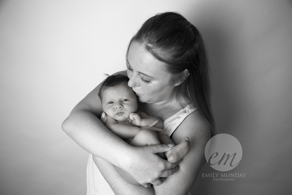 Plymouth baby newborn photos pictures photography photographer black and white studio Devon Cornwall Emily Monday Munday