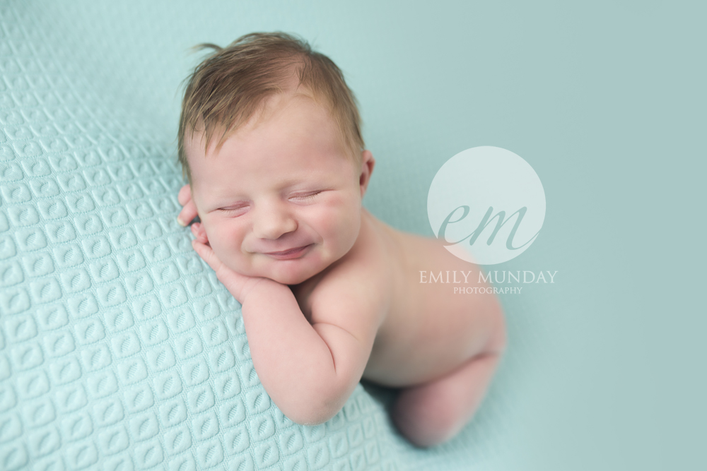 smiles baby unposed newborn white pure simple studio warm photos pictures photography photographer emily munday monday textures posed