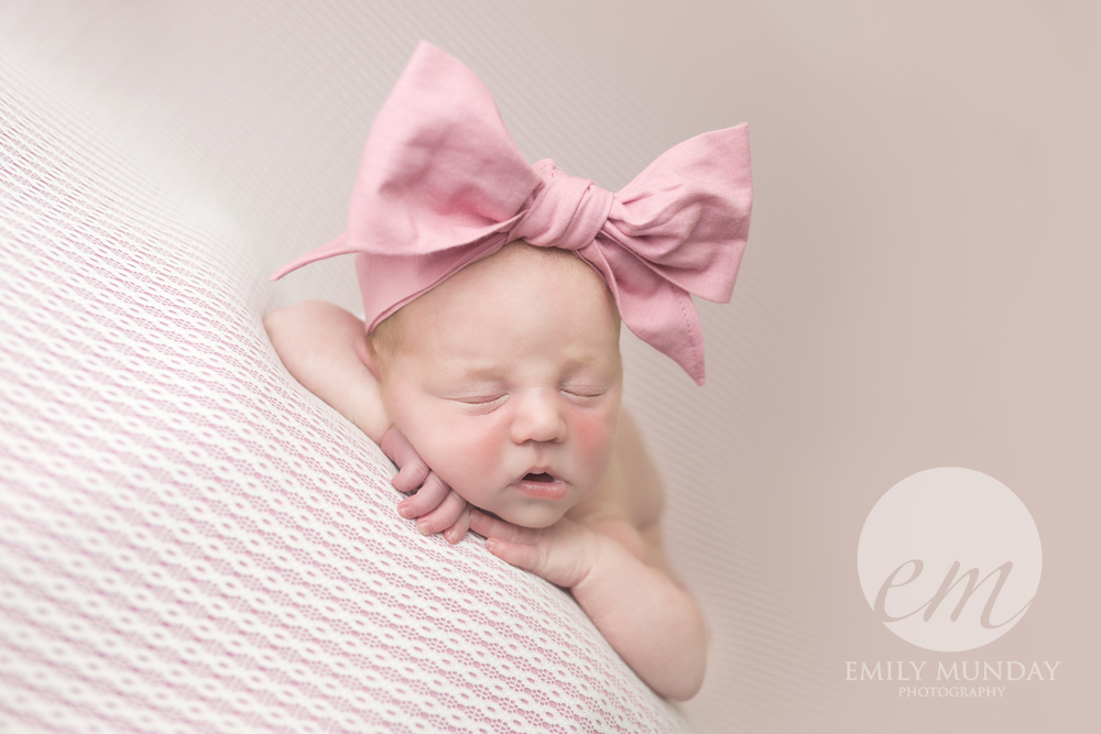 disney theme baby newborn photo studio session Plymouth Devon Pink big bow emily monday munday